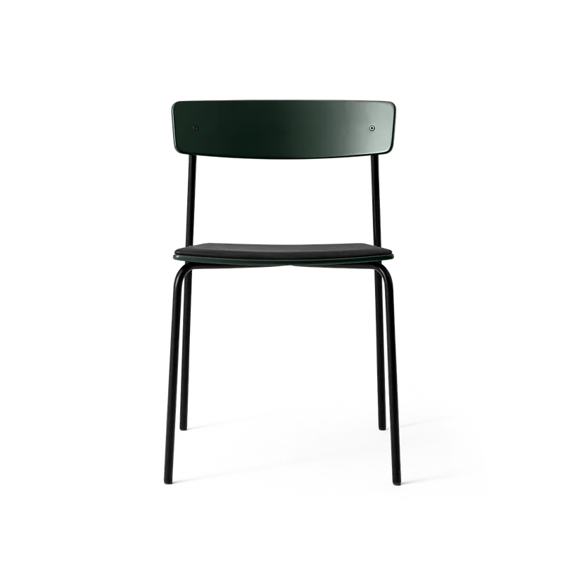 Cross Chair Tube van TAKT in Black tube, Oak Chrome green, Spoor Zea Black Leather – productfoto 2 van 2