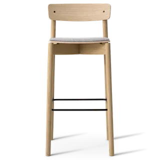 Cross Bar Chair von TAKT in 75 cm, Oak Matt lacquer, Remix 123 Sand grey – Produktfoto 2 von 2
