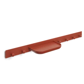 Curve Coat Rack de TAKT en 90 cm, Oak Japan red lacquer, Oak Japan red lacquer – photo du produit 2 sur 2