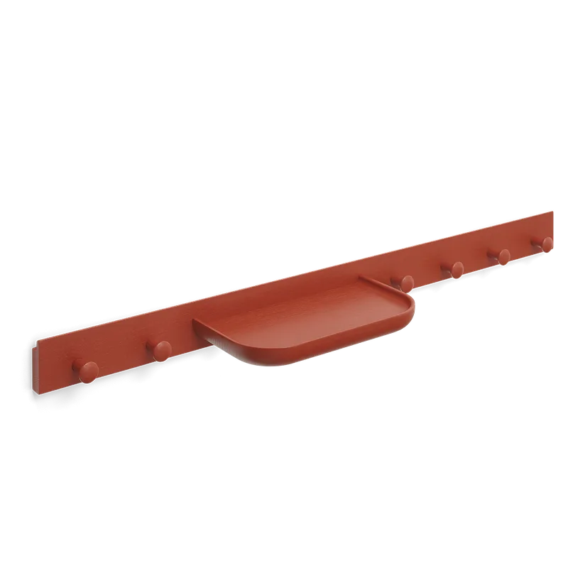 Curve Coat Rack de TAKT en 90 cm, Oak Japan red lacquer, Oak Japan red lacquer – photo du produit 2 sur 2