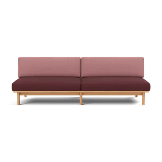 Spoke Sofa by TAKT in Oak Golden oil, Autumn 0681 Dark red, 0651 Rose, None – product photo 2 of 2