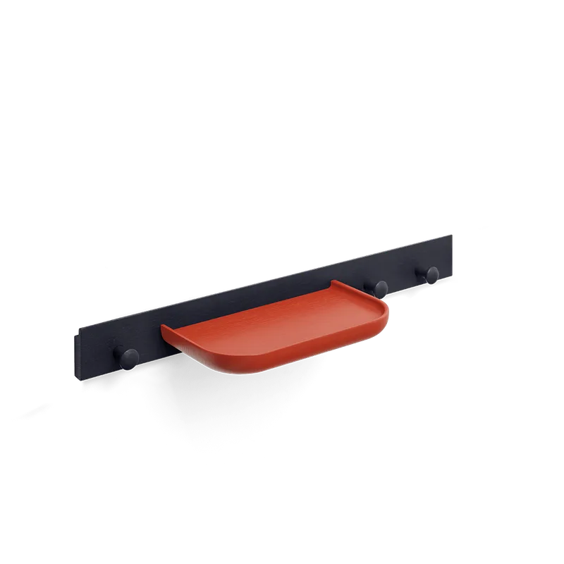 Curve Coat Rack by TAKT in 60 cm, Oak Black blue lacquer, Oak Japan red lacquer – product photo 2 of 2