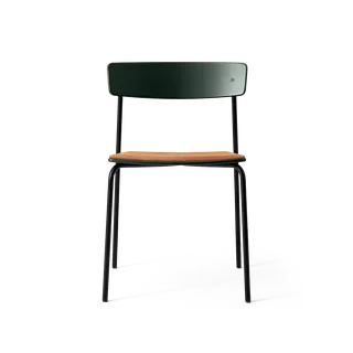 Cross Chair Tube by TAKT in Black tube, Oak Chrome green, Spoor Zea Cognac Leather – product photo 2 of 2