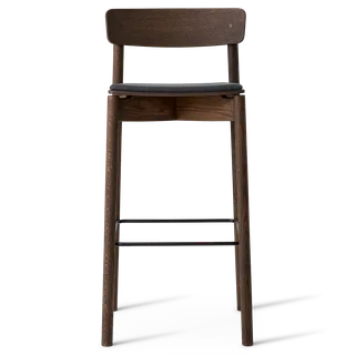 Cross Bar Chair by TAKT in 75 cm, Smoked oak, Dunes black leather – product photo 2 of 2