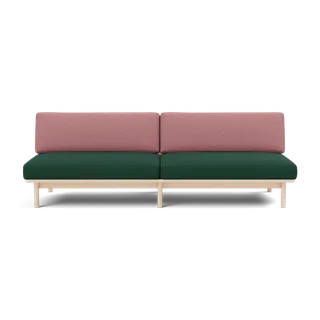 Spoke Sofa by TAKT in Beech White oil, Autumn 0971 Dark green, 0651 Rose, None – product photo 2 of 2