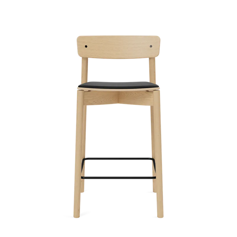 Cross Bar Chair by TAKT in 65 cm, Oak Matt lacquer, LEAP® black – product photo 2 of 2
