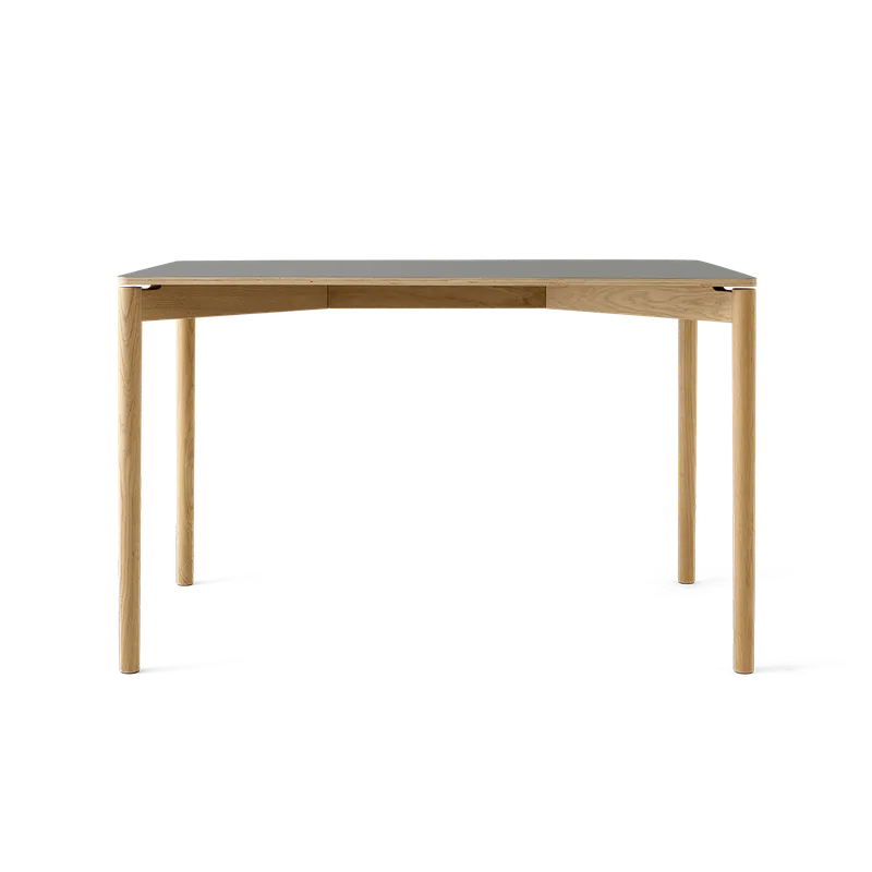 Cross Table 120 de TAKT en Oak Matt lacquer, 0752 Light grey nano laminate – photo du produit 2 sur 2