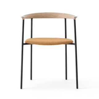 Arc Chair by TAKT in Black tube, Oak Matt lacquer, Atlas 461 Golden grainfield – product photo 3 of 3