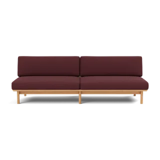 Spoke Sofa by TAKT in Oak Golden oil, Autumn 0681 Dark red, None – product photo 2 of 2