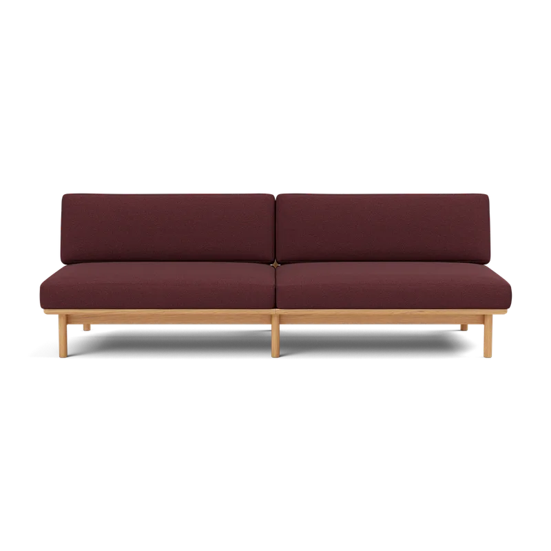 Spoke Sofa by TAKT in Oak Golden oil, Autumn 0681 Dark red, None – product photo 2 of 2