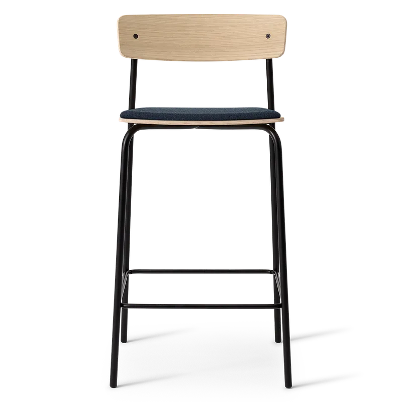 Cross Bar Chair Tube von TAKT in 65 cm, Oak Matt lacquer, Remix 873 Dark Petrol – Produktfoto 2 von 2