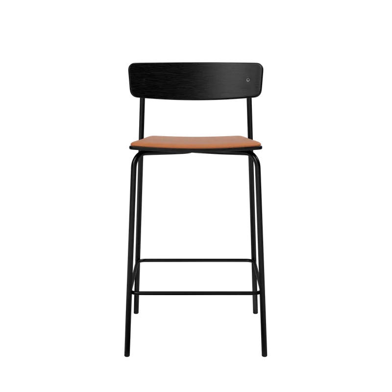 Cross Bar Chair Tube von TAKT in 65 cm, Oak black, LEAP® cognac – Produktfoto 2 von 2
