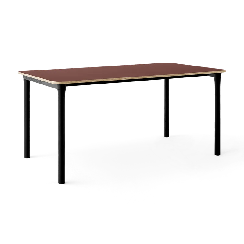 Arc Dining Table by TAKT in Black oak and black oak, 0751 Deep red nano laminate, None – product photo 2 of 2