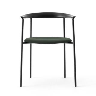 Arc Chair by TAKT in Black tube, Beech Black lacquer, Canvas 996 Forest green – product photo 3 of 3
