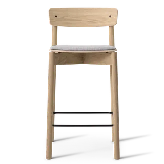 Cross Bar Chair by TAKT in 65 cm, Oak Matt lacquer, Remix 123 Sand grey – product photo 2 of 2