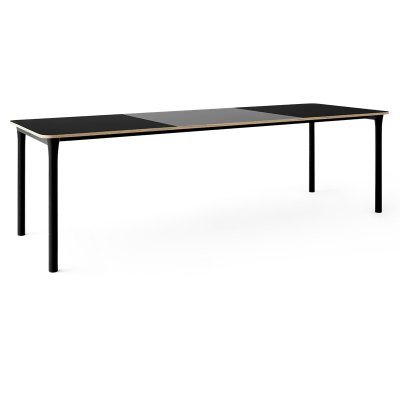 Arc Dining Table by TAKT in Black oak and black oak, 0720 Black nano laminate, Ext-92 0752 Light grey nano laminate – product photo 2 of 2