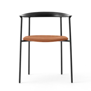 Arc Chair by TAKT in Black tube, Beech Black lacquer, Spoor Zea Cognac Leather – product photo 3 of 3