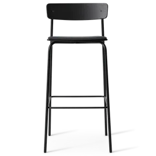 Cross Bar Chair Tube de TAKT en 65 cm, Oak black, Dunes black leather – photo du produit 2 sur 2