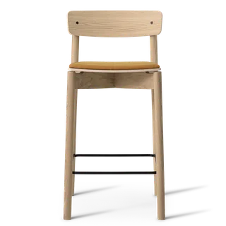 Cross Bar Chair by TAKT in 65 cm, Oak Matt lacquer, Remix 422 Golden ochre – product photo 2 of 2