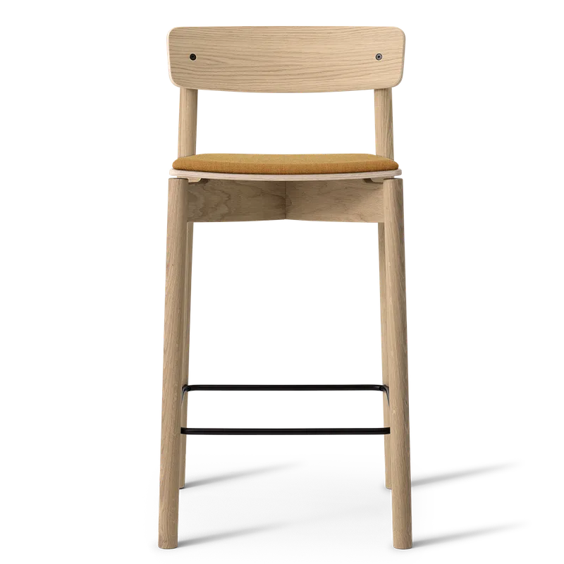 Cross Bar Chair by TAKT in 65 cm, Oak Matt lacquer, Remix 422 Golden ochre – product photo 2 of 2