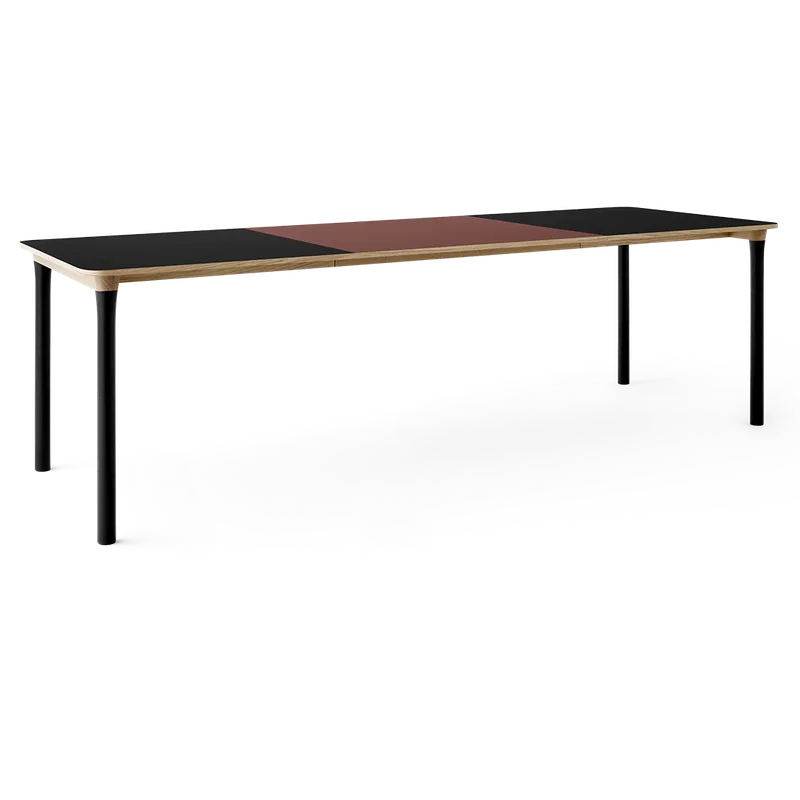 Arc Dining Table von TAKT in Natural oak and black beech, 0720 Black nano laminate, Ext-92 0751 Deep red nano laminate – Produktfoto 2 von 2