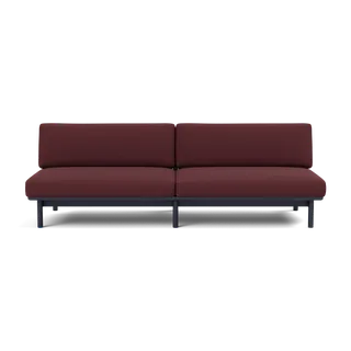 Spoke Sofa by TAKT in Oak Black blue lacquer, Autumn 0681 Dark red, None – product photo 2 of 2