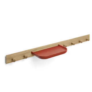 Curve Coat Rack van TAKT in 90 cm, Oak Matt lacquer, Oak Japan red lacquer – productfoto 2 van 2