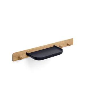 Curve Coat Rack by TAKT in 60 cm, Oak Matt lacquer, Oak Black blue lacquer – product photo 2 of 2