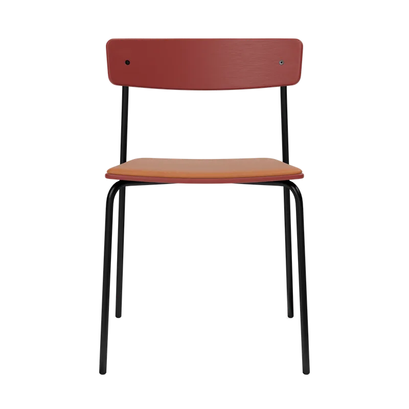 Cross Chair Tube de TAKT en Black tube, Oak Copper red, LEAP® cognac – photo du produit 2 sur 2
