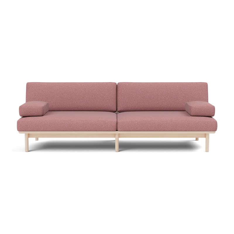 Spoke Sofa by TAKT in Beech White oil, Autumn 0651 Rose, X2 – product photo 2 of 2