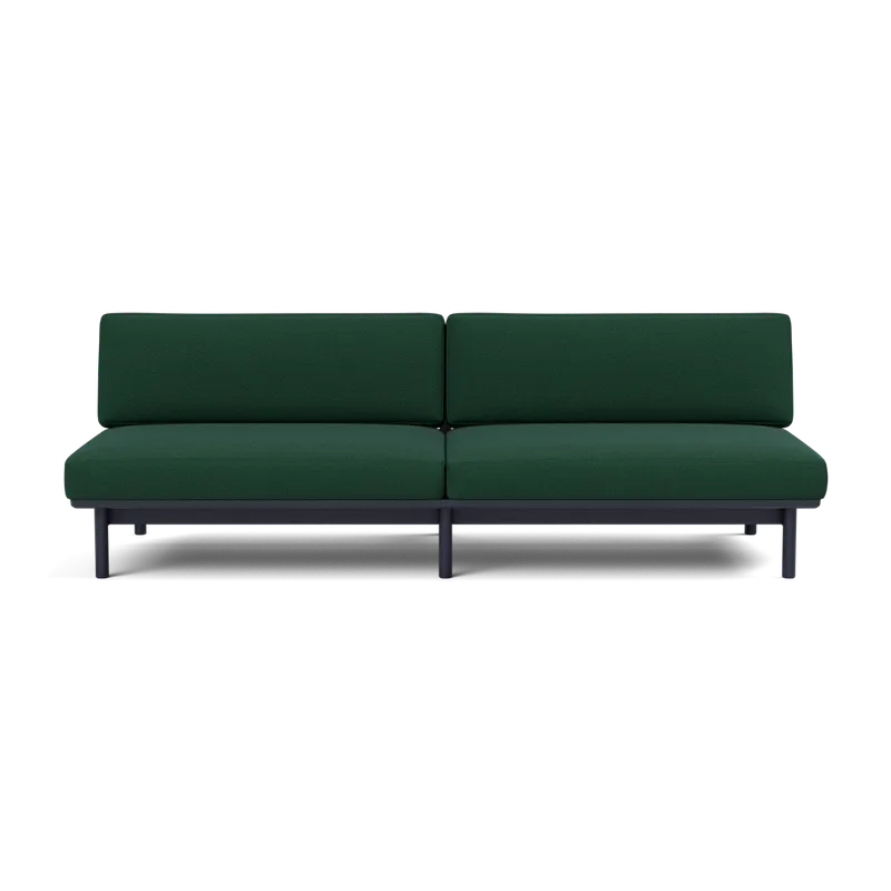 Spoke Sofa by TAKT in Oak Black blue lacquer, Autumn 0971 Dark green, None – product photo 2 of 2
