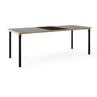 Arc Dining Table by TAKT in Natural oak and black beech, 0752 Light grey nano laminate, Ext-50 0720 Black nano laminate – product photo 2 of 2