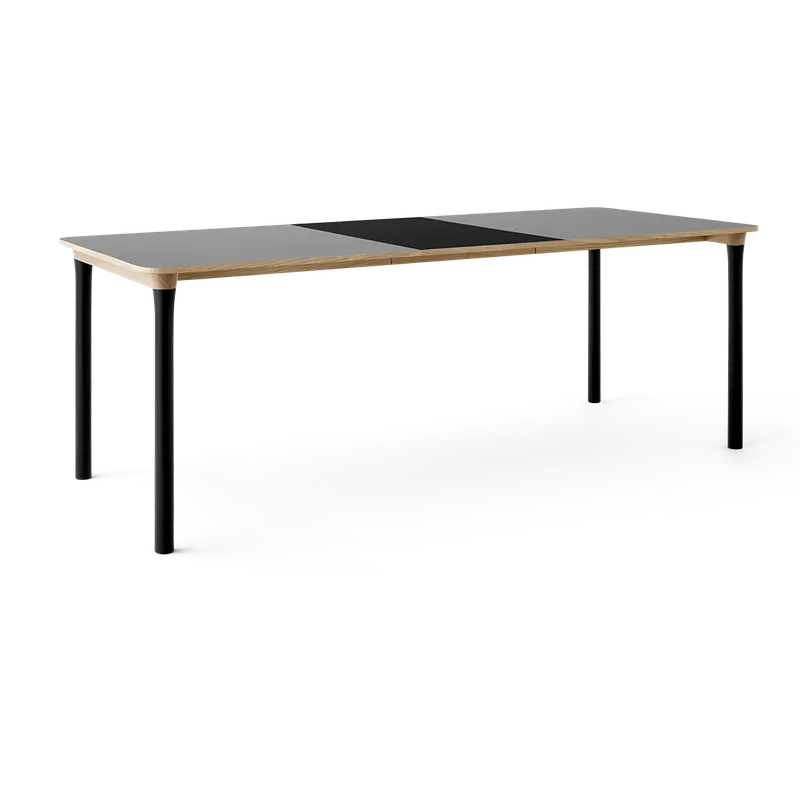 Arc Dining Table by TAKT in Natural oak and black beech, 0752 Light grey nano laminate, Ext-50 0720 Black nano laminate – product photo 2 of 2