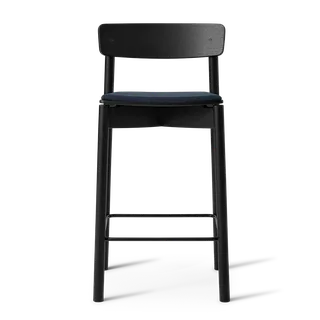 Cross Bar Chair by TAKT in 65 cm, Oak black, Dunes black leather – product photo 2 of 2