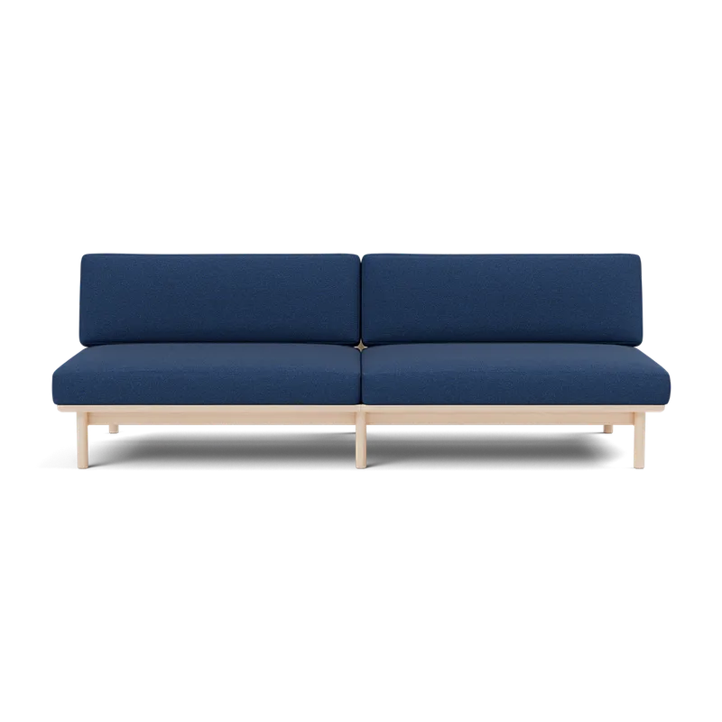 Spoke Sofa von TAKT in Beech White oil, Autumn 0771 Cobalt blue, Ohne – Produktfoto 2 von 2