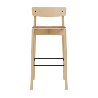 Cross Bar Chair by TAKT in 75 cm, Oak Matt lacquer, LEAP® cognac – product photo 2 of 2