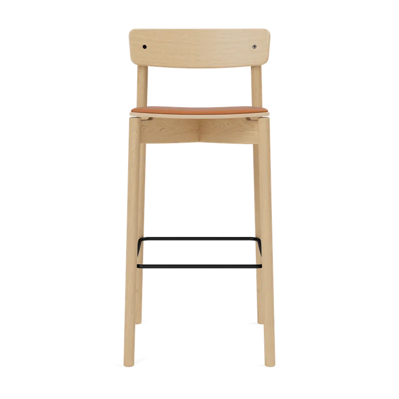 Cross Bar Chair by TAKT in 75 cm, Oak Matt lacquer, LEAP® cognac – product photo 2 of 2