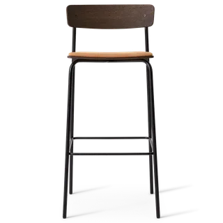Cross Bar Chair Tube von TAKT in 75 cm, Smoked oak, Dunes cognac leather – Produktfoto 2 von 2