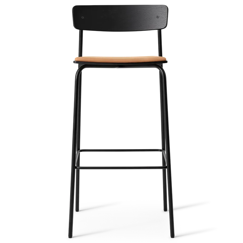 Cross Bar Chair Tube by TAKT in 75 cm, Oak black, Dunes cognac leather – product photo 2 of 2