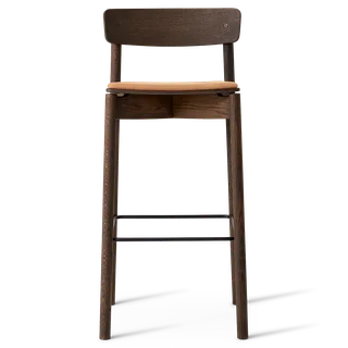 Cross Bar Chair by TAKT in 75 cm, Smoked oak, Dunes cognac leather – product photo 2 of 2