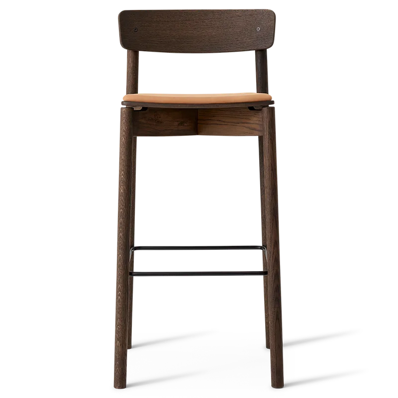 Cross Bar Chair by TAKT in 75 cm, Smoked oak, Dunes cognac leather – product photo 2 of 2