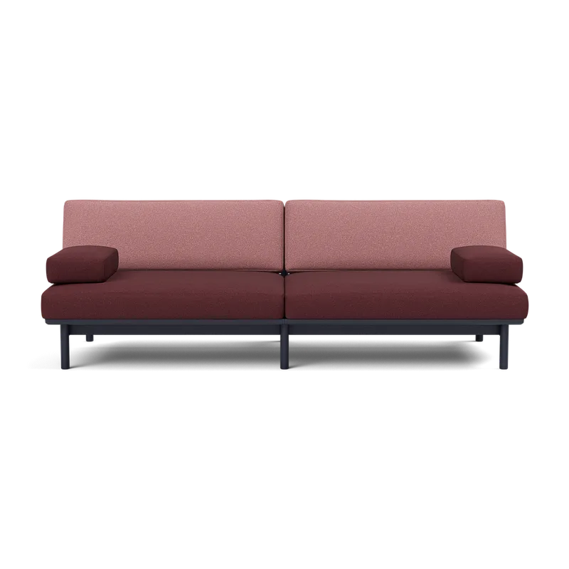 Spoke Sofa von TAKT in Oak Black blue lacquer, Autumn 0681 Dark red, 0651 Rose, X2 – Produktfoto 2 von 2