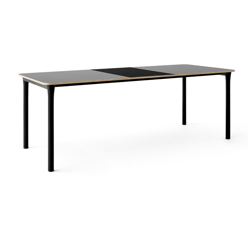Arc Dining Table von TAKT in Black oak and black oak, 0752 Light grey nano laminate, Ext-50 0720 Black nano laminate – Produktfoto 2 von 2