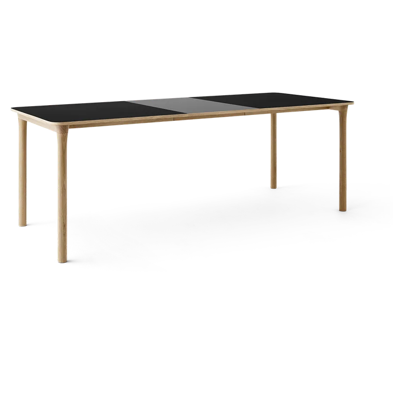 Arc Dining Table by TAKT in Natural oak and Natural oak, 0720 Black nano laminate, Ext-50 0752 Light grey nano laminate – product photo 2 of 2