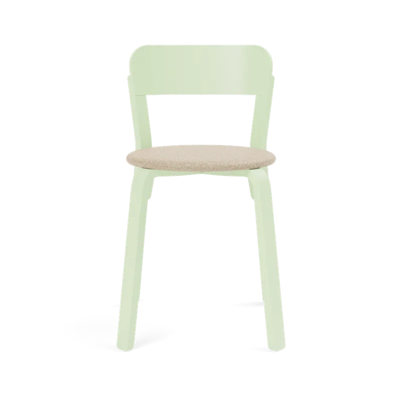 Turn Chair by TAKT in Beech Copper green lacquer, Hallingdal 0220 White/camel – product photo 2 of 2