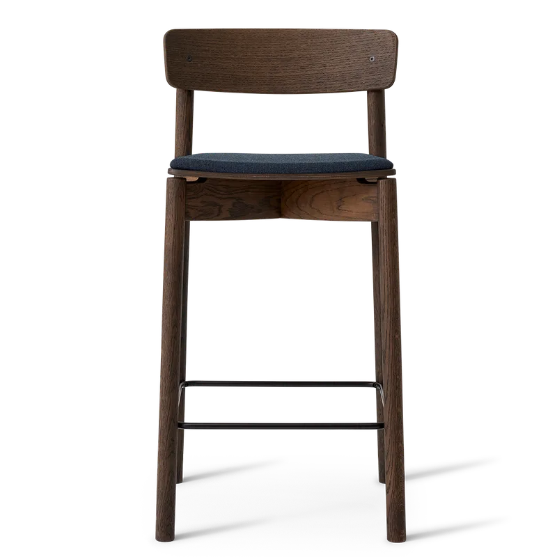 Cross Bar Chair by TAKT in 65 cm, Smoked oak, Remix 873 Dark Petrol – product photo 2 of 2