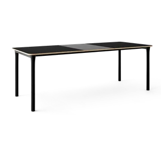 Arc Dining Table von TAKT in Black oak and black oak, 0720 Black nano laminate, Ext-50 0752 Light grey nano laminate – Produktfoto 2 von 2