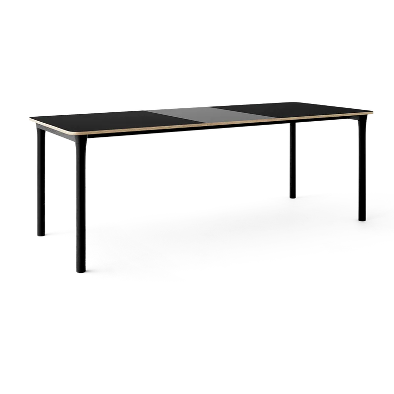 Arc Dining Table von TAKT in Black oak and black oak, 0720 Black nano laminate, Ext-50 0752 Light grey nano laminate – Produktfoto 2 von 2