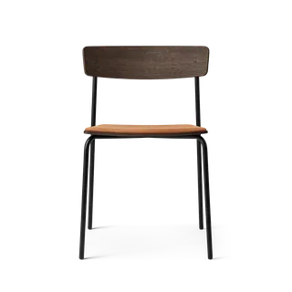 Cross Chair Tube van TAKT in Black tube, Smoked Oak, Spoor Zea Cognac Leather – productfoto 2 van 2
