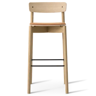 Cross Bar Chair von TAKT in 75 cm, Oak Matt lacquer, Dunes cognac leather – Produktfoto 2 von 2